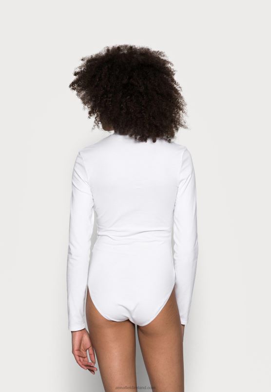 Z62T1023 Women Anna Field Laura 2Pp High Neck Bodies Body White - Image 3