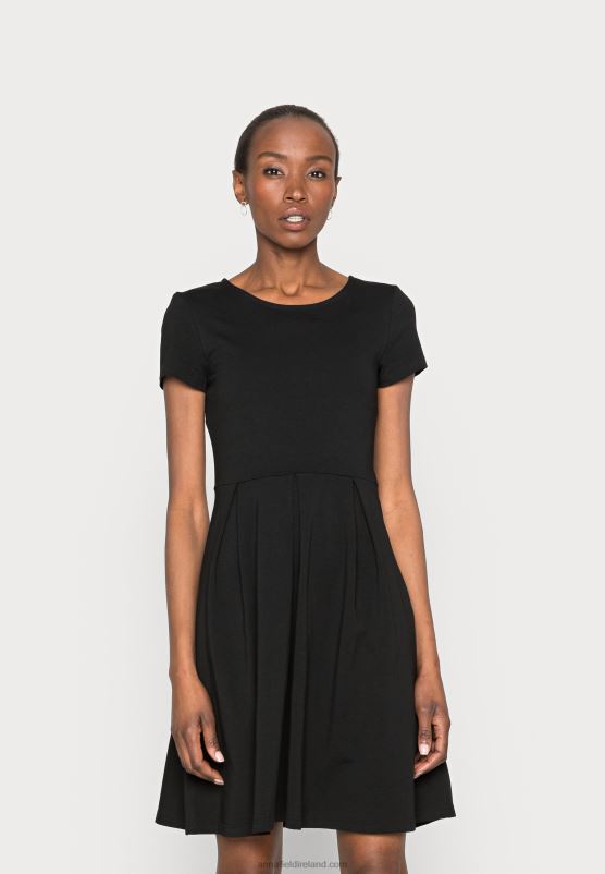 z62t103_women_anna_field_jersey_dress_black.jpg Z62T103 Women Anna Field Jersey Dress Black - Image 1