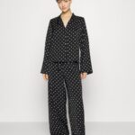 Z62T1062 Women Anna Field Pyjama Set Black/Off-White