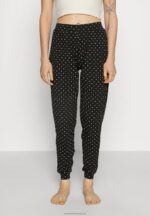 Z62T1075 Women Anna Field 2 Pack Pyjama Bottoms Black/White - Image 2