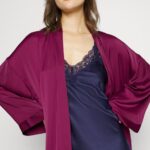 Z62T1086 Women Anna Field Bridal Dressing Gown Dressing Gown Purple