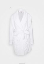 Z62T1087 Women Anna Field Ladies Plush Bathrobe Dressing Gown White - Image 5