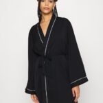 Z62T1088 Women Anna Field Amanda Satin Dressing Gown Dressing Gown Black