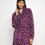 Z62T1091 Women Anna Field Dressing Gown Dark Red/Beige