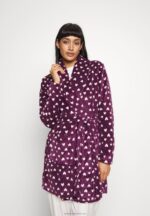 Z62T1091 Women Anna Field Dressing Gown Dark Red/Beige