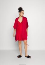 Z62T1092 Women Anna Field Dressing Gown Red - Image 2