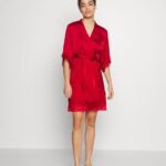 Z62T1092 Women Anna Field Dressing Gown Red