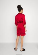 Z62T1092 Women Anna Field Dressing Gown Red - Image 3