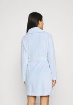 Z62T1094 Women Anna Field Ladies Plush Bathrobe Dressing Gown Blue - Image 3