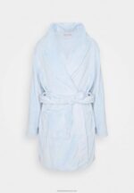 Z62T1094 Women Anna Field Ladies Plush Bathrobe Dressing Gown Blue - Image 5