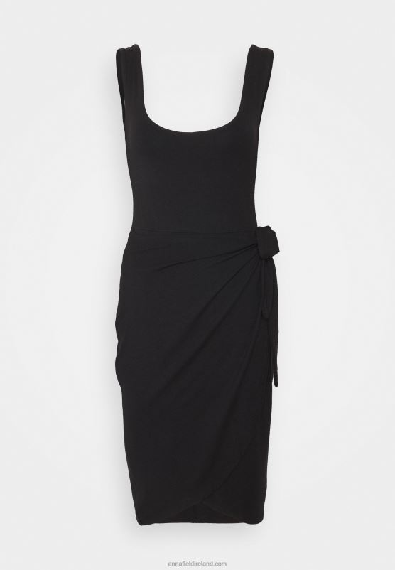 z62t109_women_anna_field_jersey_dress_black.jpg Z62T109 Women Anna Field Jersey Dress Black - Image 1