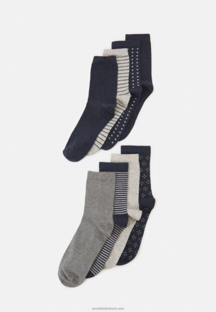 Z62T1145 Women Anna Field 8Pack Socks Dark Blue