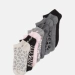 Z62T1152 Women Anna Field 8 Pack Socks Black/Grey