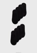 Z62T1154 Women Anna Field 8 Pack Trainer Socks Black
