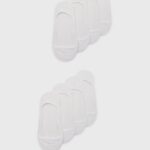 Z62T1155 Women Anna Field 8 Pack Trainer Socks White
