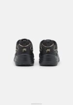 Z62T1203 Women Anna Field Leather Trainers Black - Image 4
