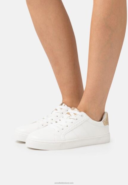 Z62T1204 Women Anna Field Trainers White/Gold