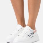 Z62T1207 Women Anna Field Disney Mickey Mouse Trainers White/Light Pink