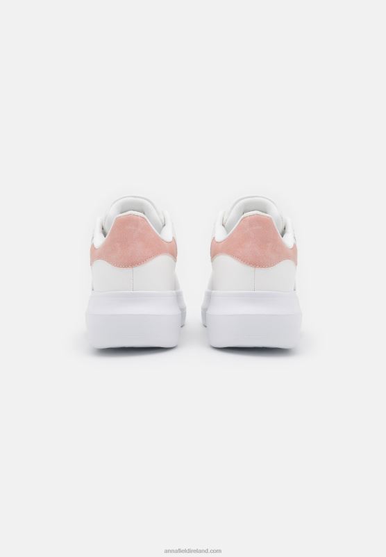 Z62T1207 Women Anna Field Disney Mickey Mouse Trainers White/Light Pink - Image 4