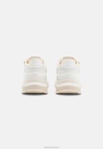 Z62T1209 Women Anna Field Leather Trainers White/Beige - Image 4