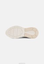 Z62T1209 Women Anna Field Leather Trainers White/Beige - Image 5
