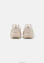 Z62T1213 Women Anna Field Leather Trainers Beige - Image 4