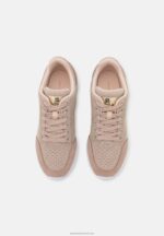 Z62T1215 Women Anna Field Leather Mix Trainers Beige - Image 6