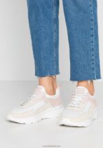 Z62T1219 Women Anna Field Leather Trainers White