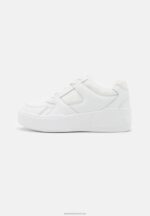 Z62T1224 Women Anna Field Leather Trainers White - Image 2