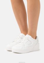 Z62T1224 Women Anna Field Leather Trainers White