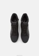 Z62T1227 Women Anna Field High-Top Trainers Black - Image 5