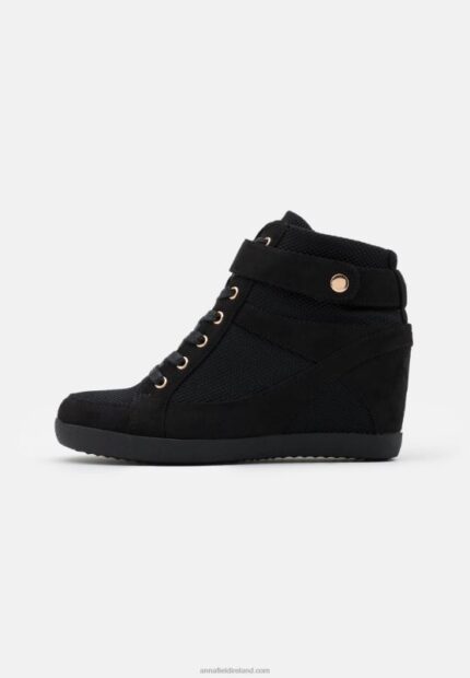 Z62T1228 Women Anna Field High-Top Trainers Black
