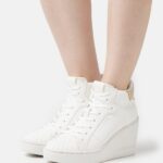 Z62T1231 Women Anna Field High-Top Trainers White/Gold