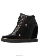 Z62T1232 Women Anna Field Bootie High-Top Trainers Black - Image 2