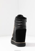 Z62T1232 Women Anna Field Bootie High-Top Trainers Black - Image 6