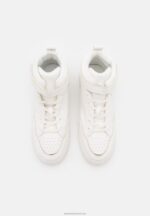 Z62T1234 Women Anna Field High-Top Trainers White/Gold - Image 6