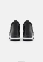 Z62T1235 Women Anna Field High-Top Trainers Black - Image 4