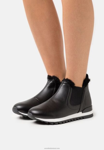 Z62T1235 Women Anna Field High-Top Trainers Black