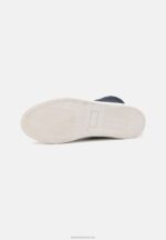 Z62T1237 Women Anna Field Leather High-Top Trainers Dark Blue - Image 5