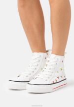 Z62T1240 Women Anna Field High-Top Trainers White