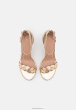 Z62T1291 Women Anna Field High Heeled Sandals Gold - Image 6