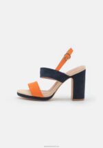Z62T1296 Women Anna Field High Heeled Sandals Dark Blue - Image 2