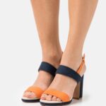 Z62T1296 Women Anna Field High Heeled Sandals Dark Blue
