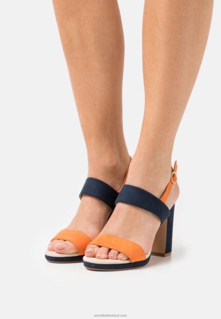 Z62T1296 Women Anna Field High Heeled Sandals Dark Blue