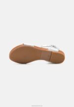 Z62T1300 Women Anna Field Leather Sandals Silver - Image 5