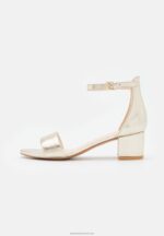 Z62T1301 Women Anna Field Leather Sandals Gold - Image 2
