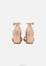 Z62T1310 Women Anna Field Leather Sandals Rose Gold-Coloured - Image 4
