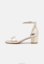 Z62T1318 Women Anna Field Leather Sandals Gold - Image 2