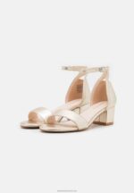 Z62T1318 Women Anna Field Leather Sandals Gold - Image 3