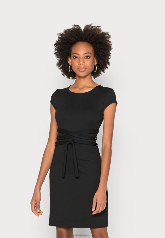 z62t131_women_anna_field_jersey_dress_black.jpg Z62T131 Women Anna Field Jersey Dress Black - Image 1